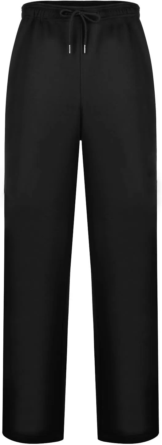 2023 Mens Heavyweight Fleece Sweatpants Workout Jogger Pants Elastic Waist Drawstring Baggy Cargo Pant Trousers with Pockets