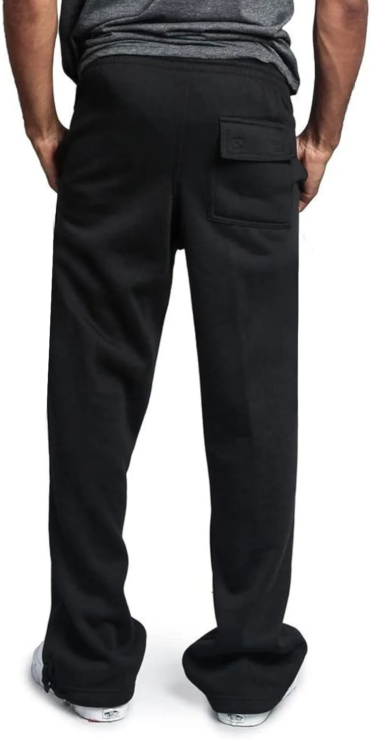 2023 Mens Heavyweight Fleece Sweatpants Workout Jogger Pants Elastic Waist Drawstring Baggy Cargo Pant Trousers with Pockets