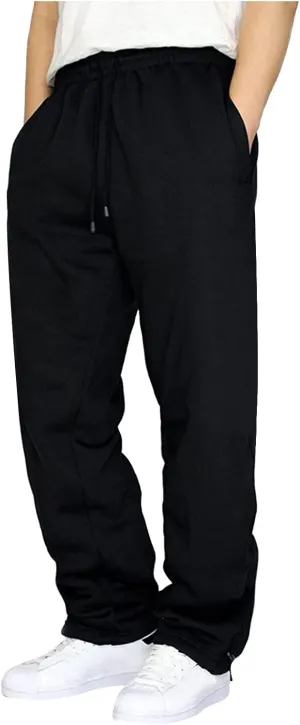 2023 Mens Heavyweight Fleece Sweatpants Workout Jogger Pants Elastic Waist Drawstring Baggy Cargo Pant Trousers with Pockets
