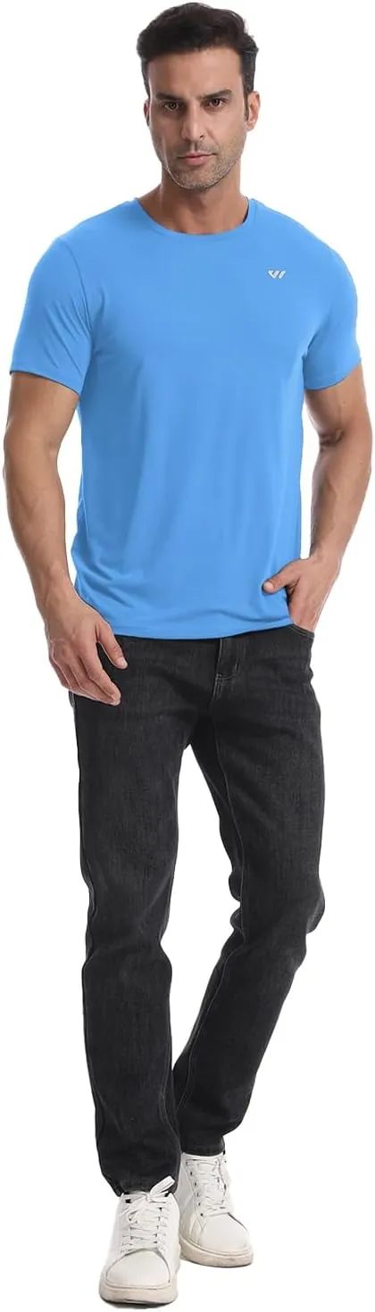 3 or 5 Pack Workout Shirts for Men Quick Dry Running T-Shirt Short Sleeves Moisture Wicking Crew Neck Tee Athletic Casual Top