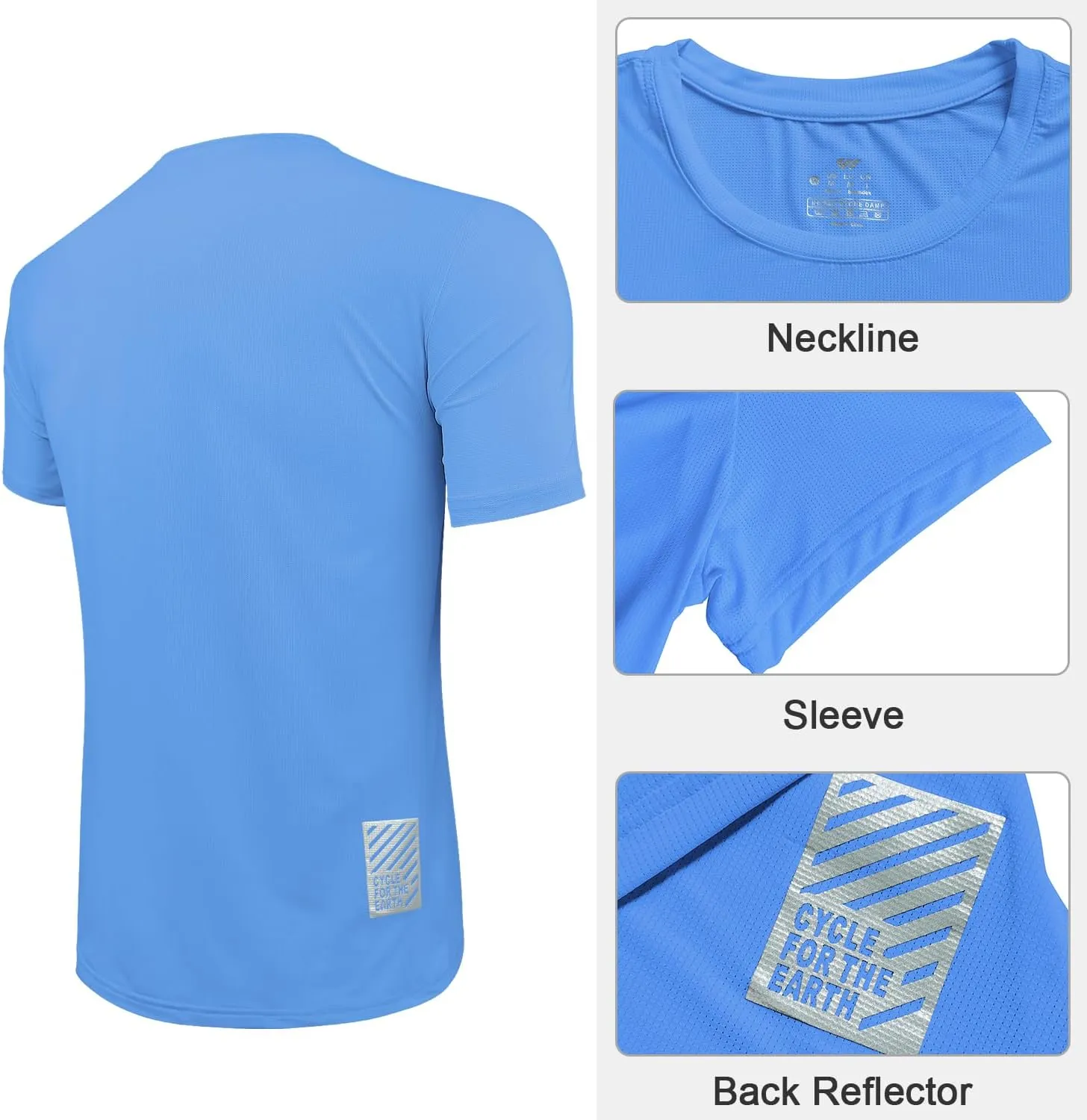 3 or 5 Pack Workout Shirts for Men Quick Dry Running T-Shirt Short Sleeves Moisture Wicking Crew Neck Tee Athletic Casual Top