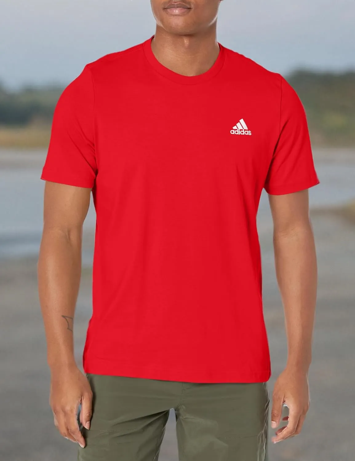 adidas Men's Essentials Single Jersey Embroidered Small Logo T-Shirt