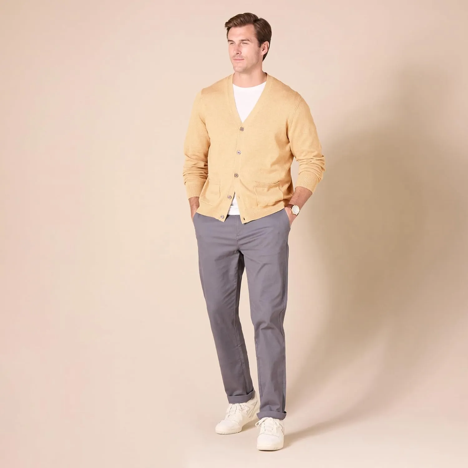 Amazon Essentials Men's Cotton Cardigan Sweater
