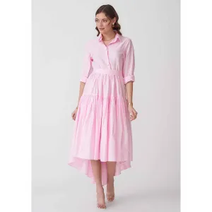 AMOSHI Pink Pleated Halo Dress with Belt (Set of 2)