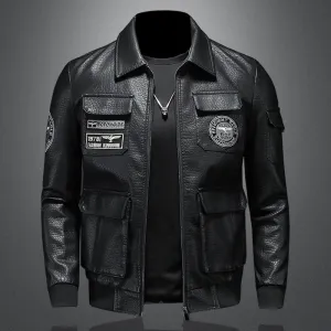 Autumn And Winter New Men's Coat Casual Leather Clothing Slim Fit