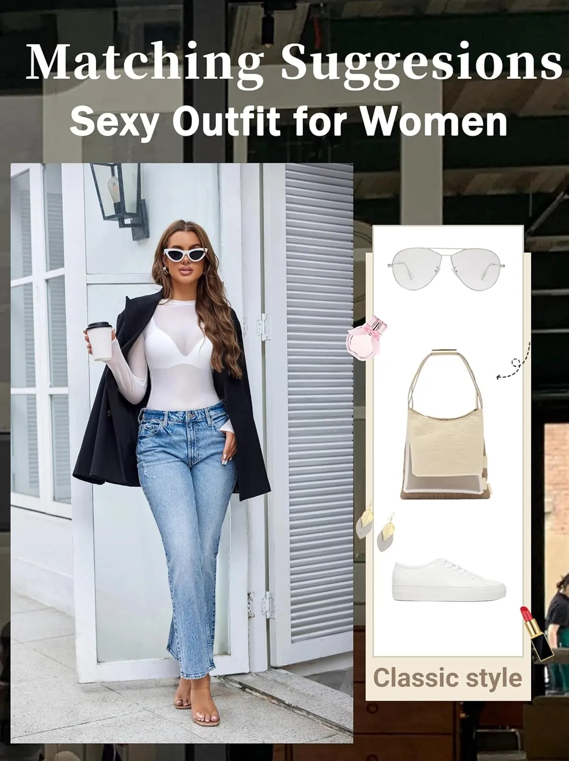 Avidlove Mesh Top for Women Long Sleeve Round Neck Tee Shirt See Through Sheer Blouse Back Hollow Drawstring Slim Fit Shirt