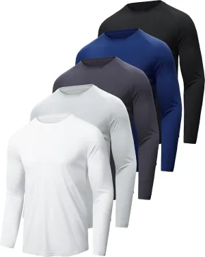 BALENNZ Long Sleeve Tee Shirts for Men - Moisture Wicking Quick Dry Long Sleeve Shirts UV Sun Protection T-Shirts for Running