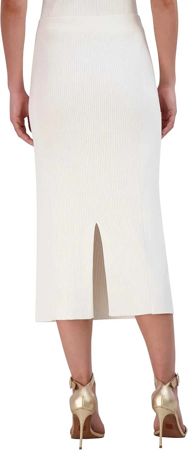 BCBGMAXAZRIA Women's Pull on Sweater Midi Pencil Skirt
