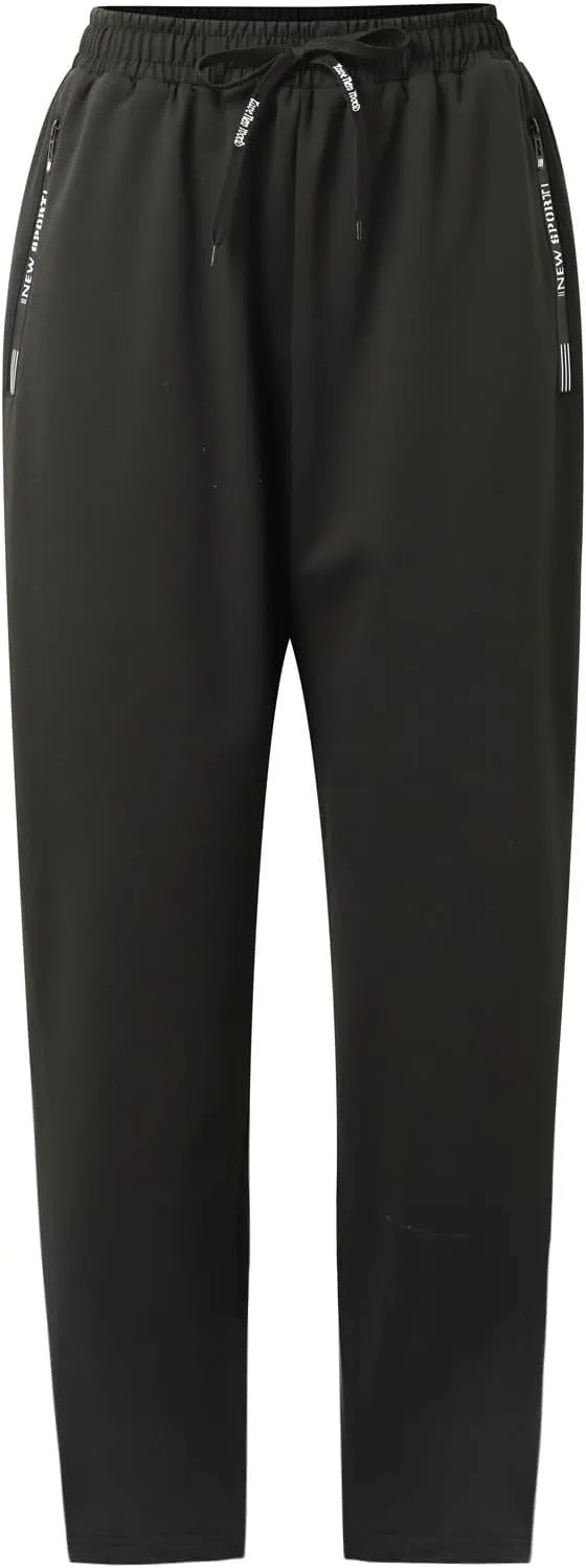 Beeswan Stretch Active Pants for Women Over 50 Ultra Stretchy Breathable Casual Pants Plus Size High Waist Straight Trousers
