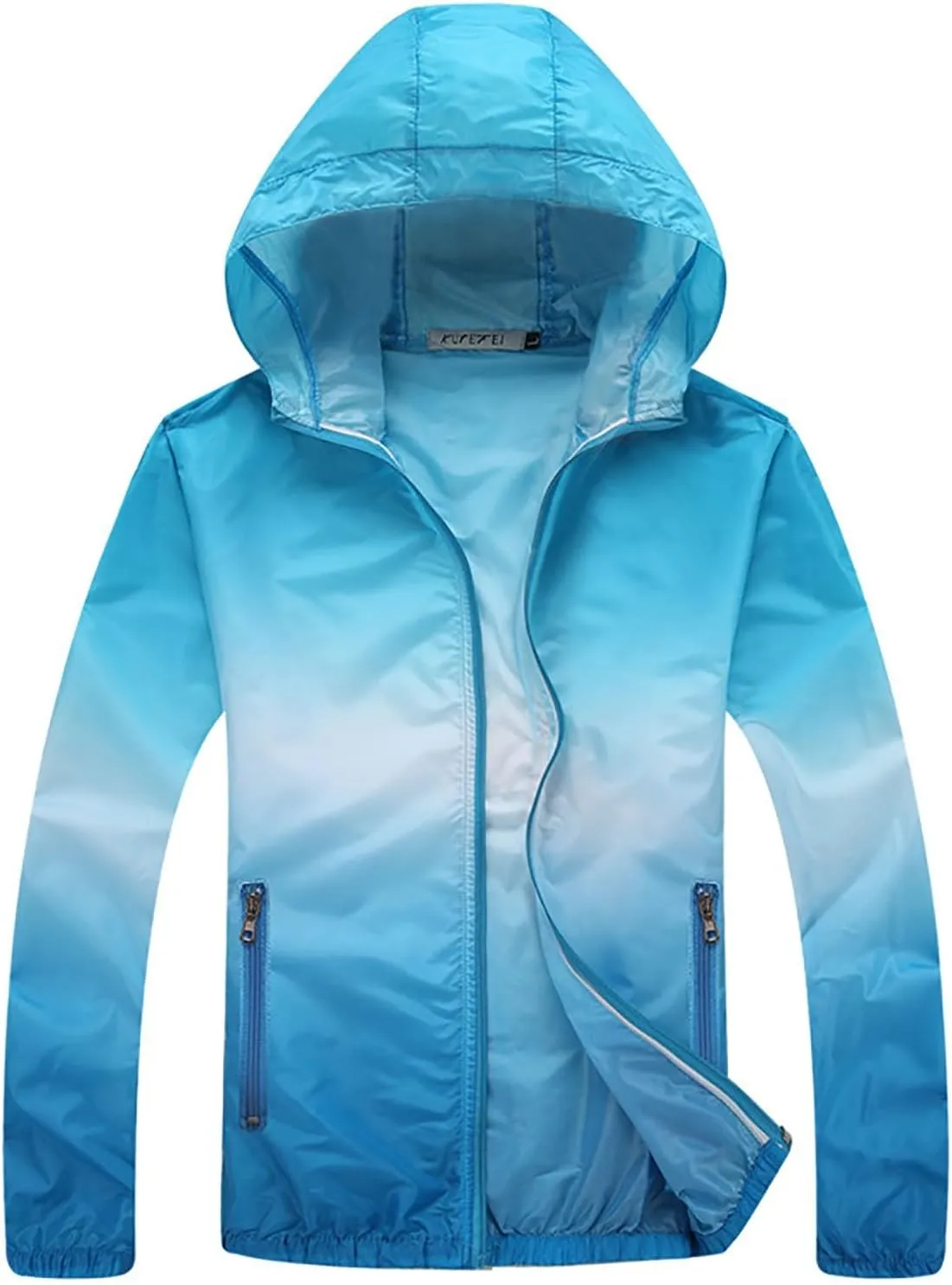 Binmer Womens Mens Sun Protection Hoodie Jacket Full Zip Long Sleeve Swim Beach Cover Up Lightweight Hiking Fishing Clothes