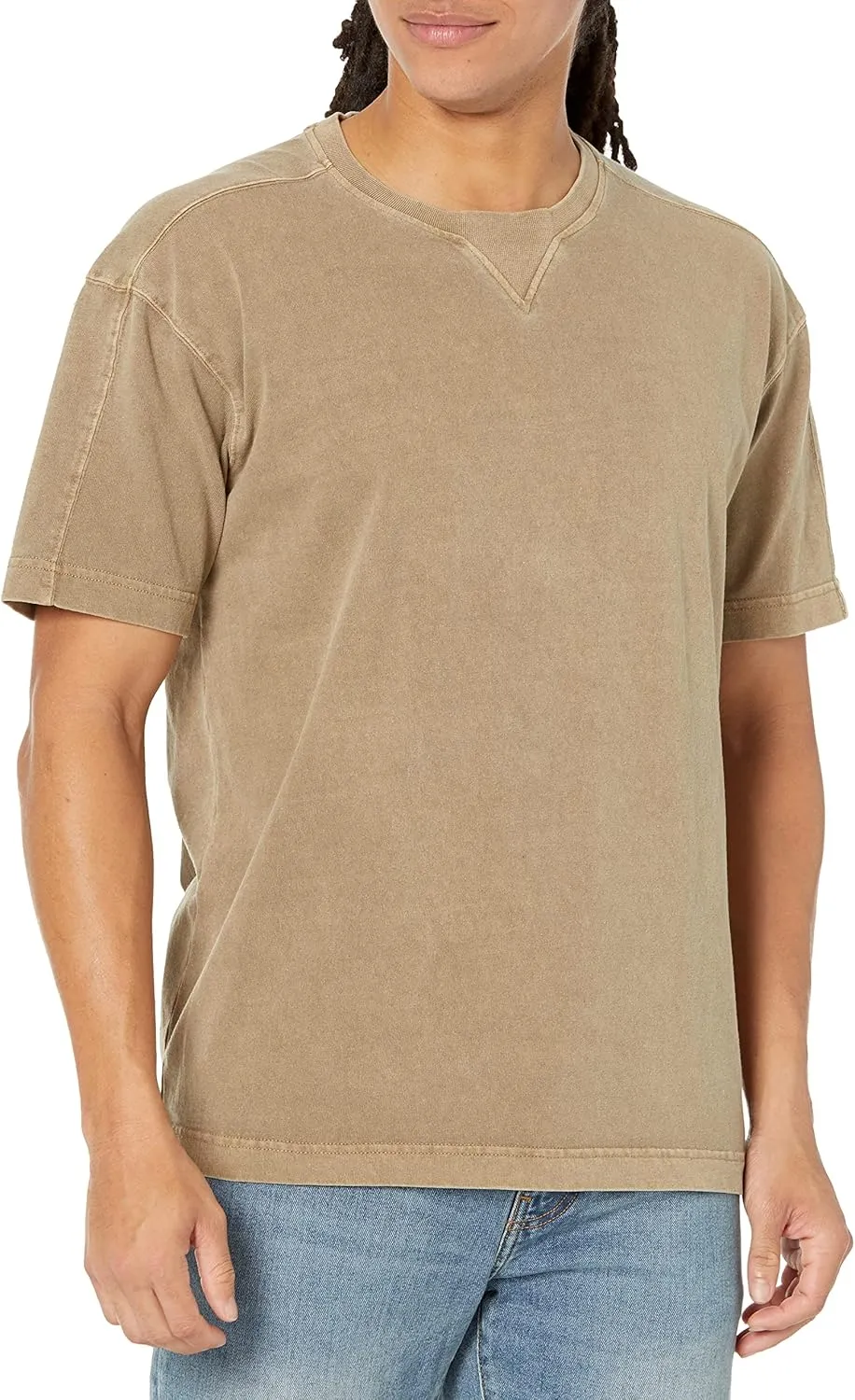 BOSS Men's Faded Effect Oversized Jersey Shirt