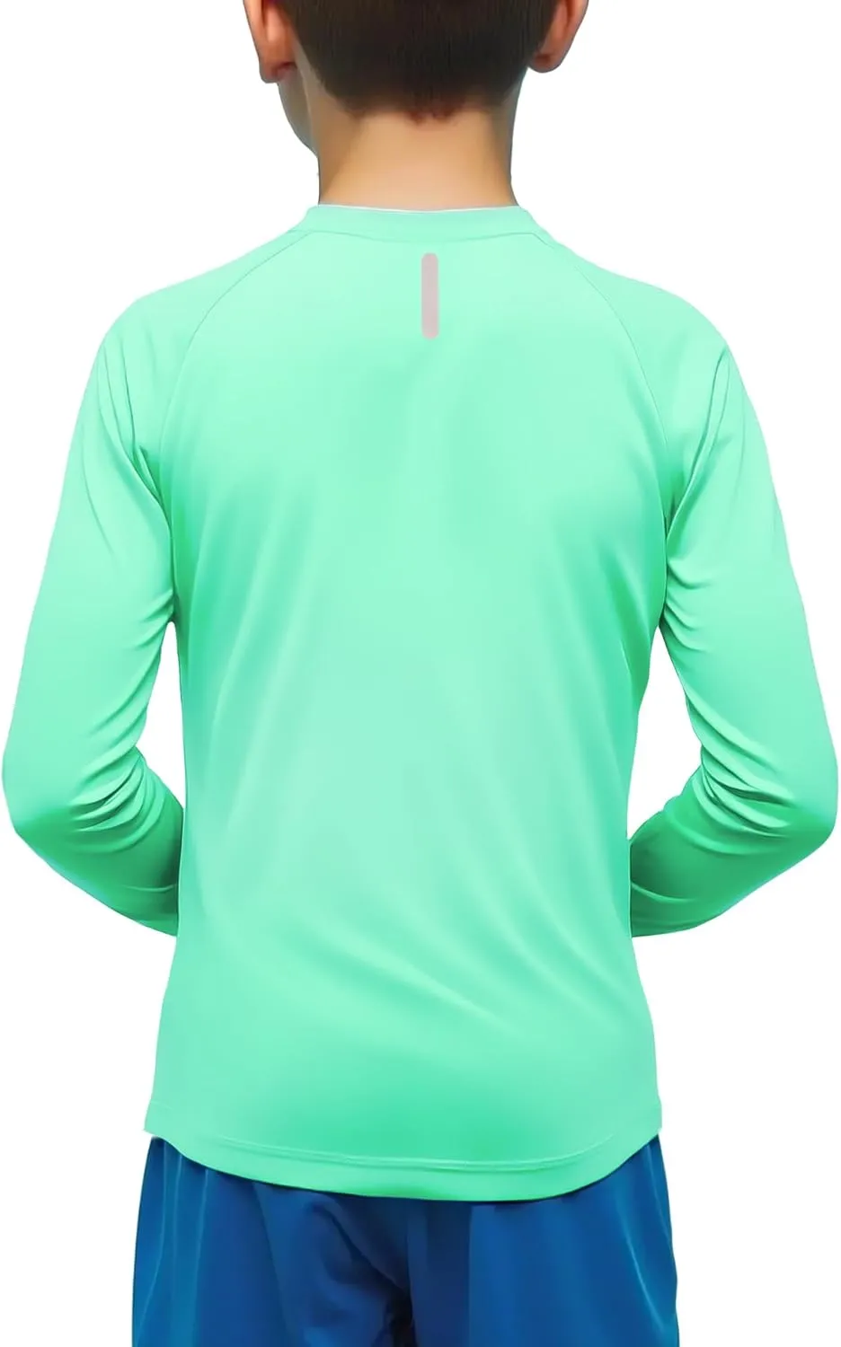 Boys Athletic Shirts Long Sleeve, Active T-Shirt Moisture Wicking Crewneck Dry Fit Tee Outdoor Running Tshirt
