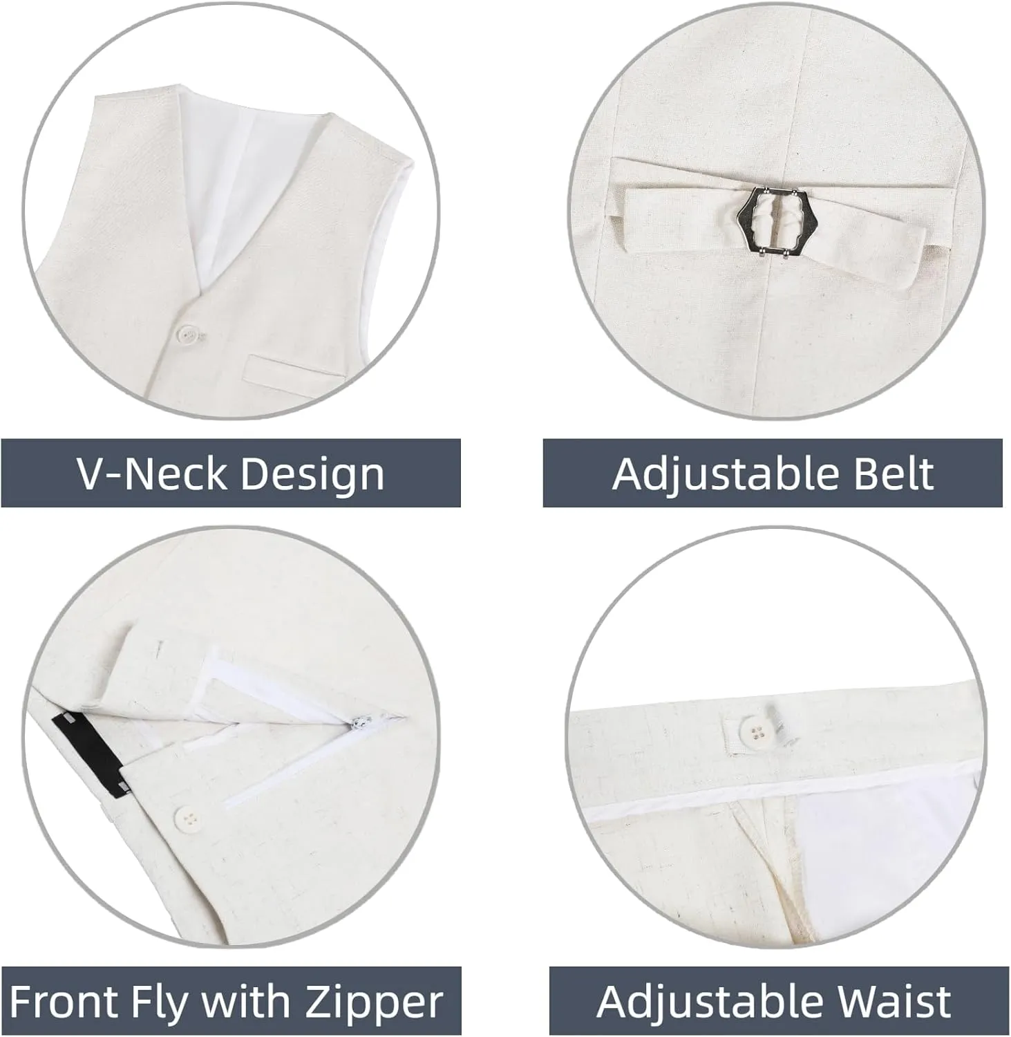 Boys Linen Suit, Toddler Wedding Tuxedos, Teens Boy Suits Set for Kids Beach Summer Outfits
