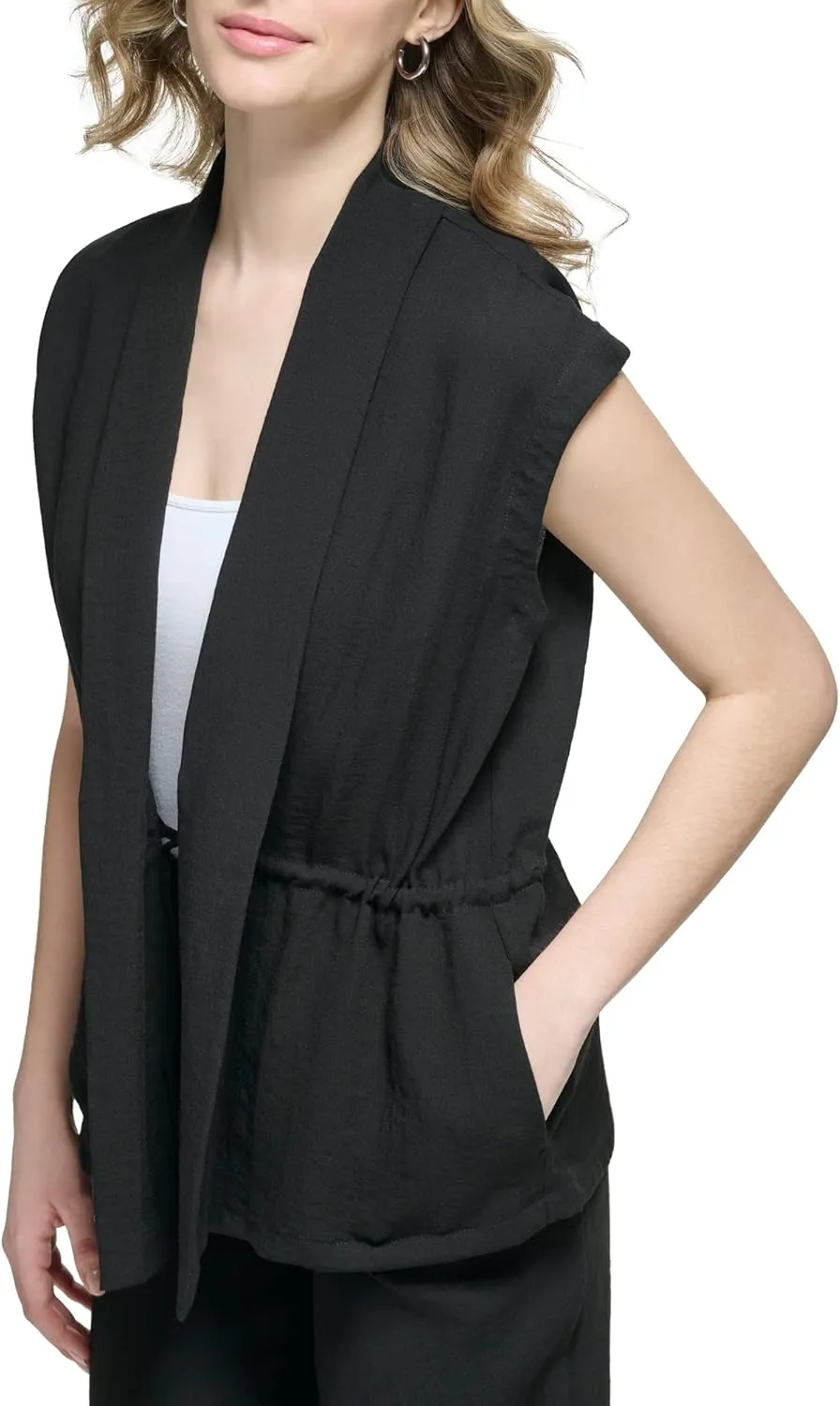 Calvin Klein Women's Open Cap Sleeve Jacket