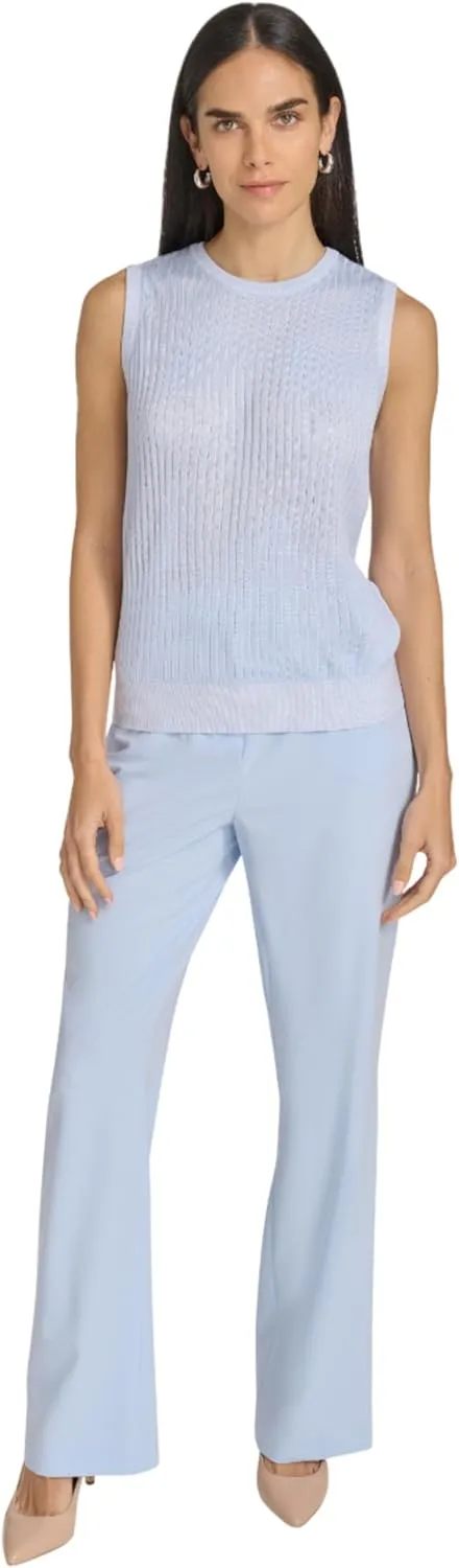 Calvin Klein Women's Sleeveless Round Neck Knit Sweater