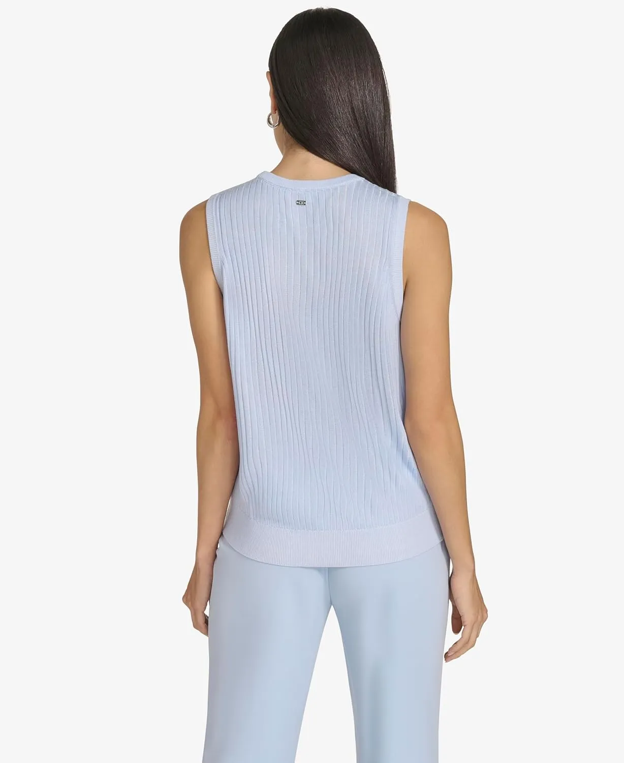 Calvin Klein Women's Sleeveless Round Neck Knit Sweater