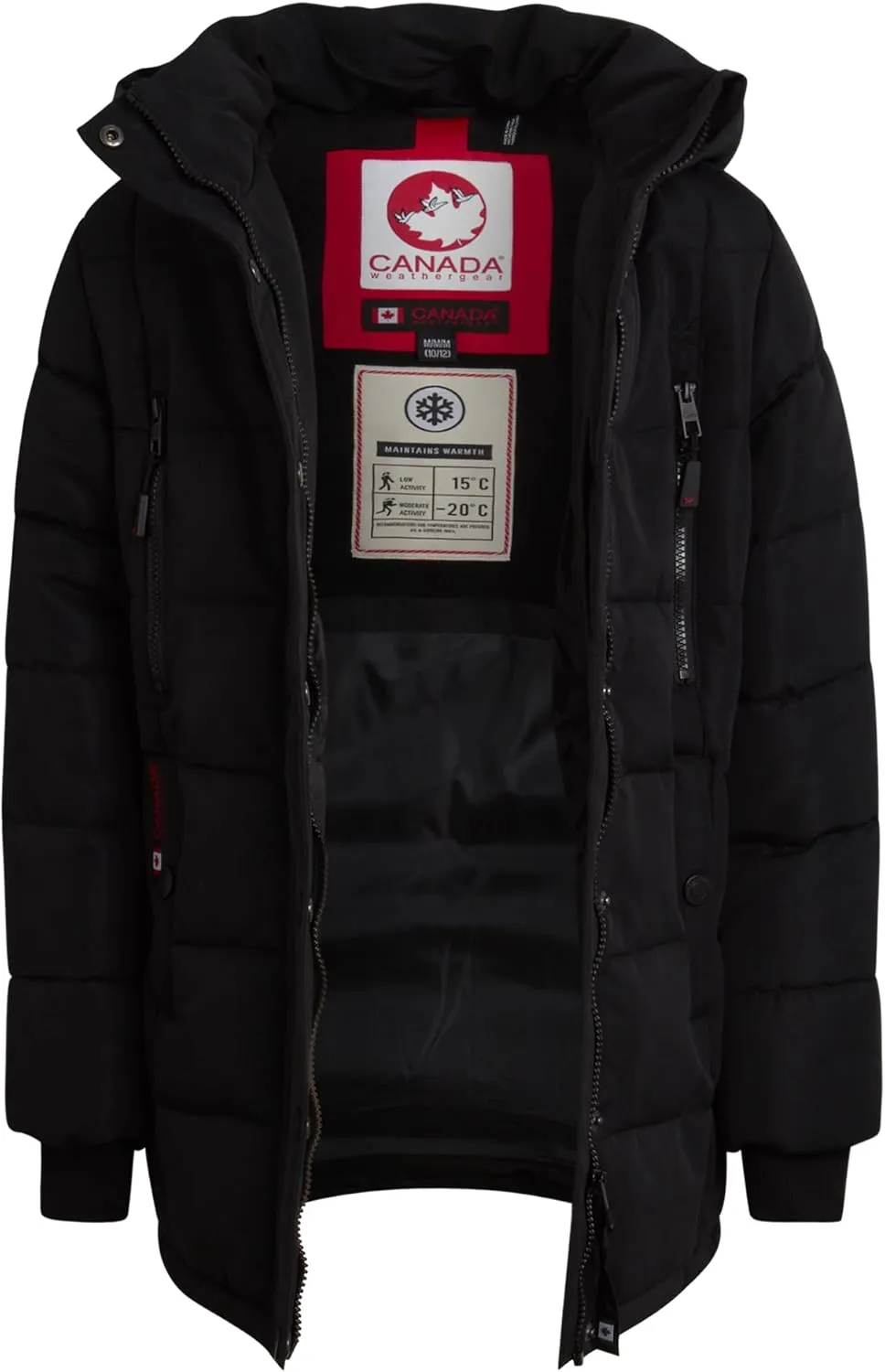 CANADA WEATHER GEAR Girls Winter Coat  Stadium Length Quilted Puffer Parka Jacket (7-16)
