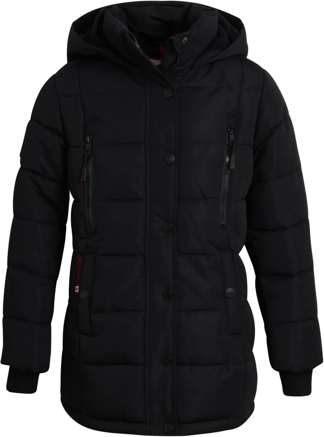 CANADA WEATHER GEAR Girls Winter Coat  Stadium Length Quilted Puffer Parka Jacket (7-16)