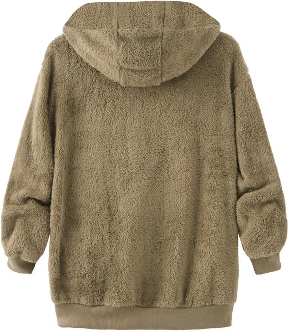 Cbcbtwo Fuzzy Fleece Jacket for Women 2025 Plus Size Warm Winter Coats Fluffy Sherpa Hoodie Zip up Casual Cardigan Outerwear