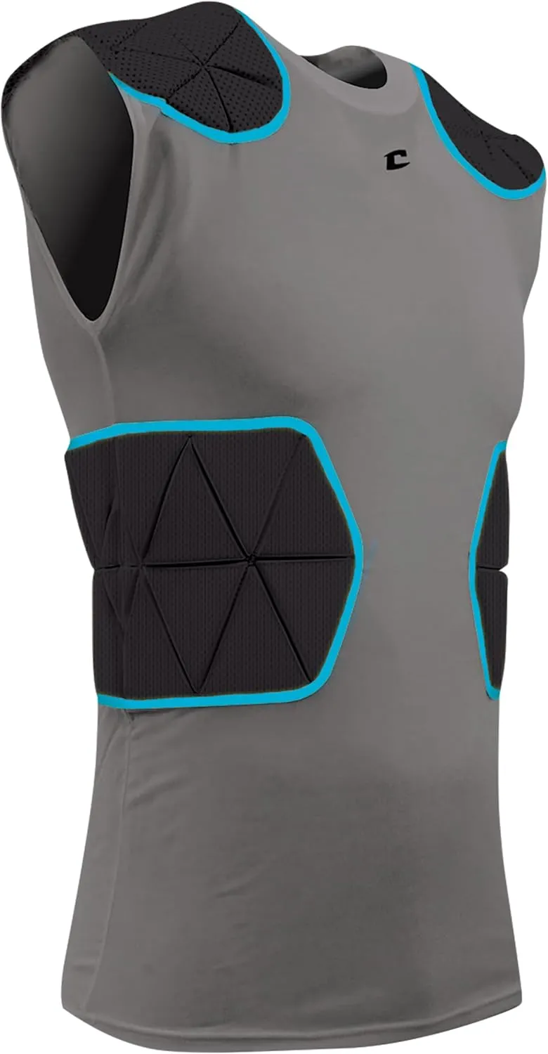 CHAMPRO Men's Tri-Flex Football Padded Sleeveless Compression Shirt
