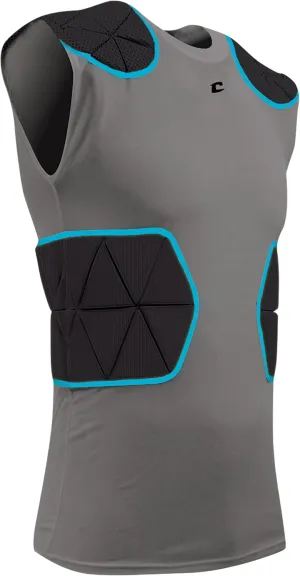 CHAMPRO Men's Tri-Flex Football Padded Sleeveless Compression Shirt