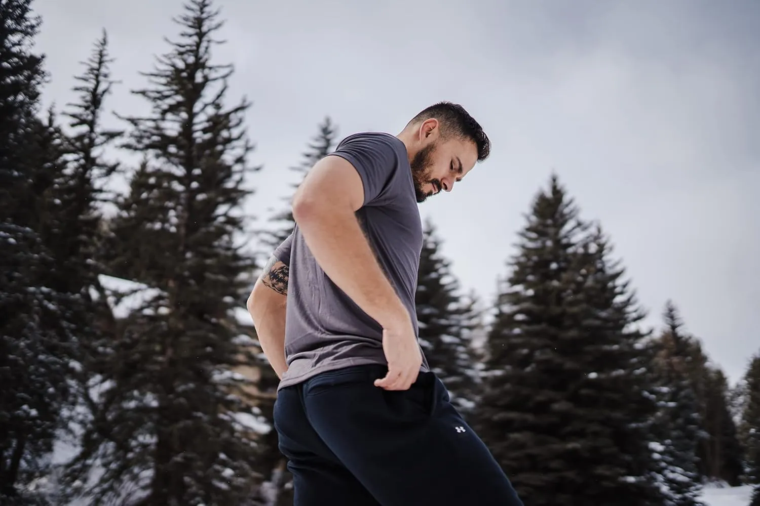 Chill Boys Soft Viscose from Bamboo T-Shirt for Men with Short Sleeve - Plain T-Shirt with Cool Performance and Crew Neck Tee