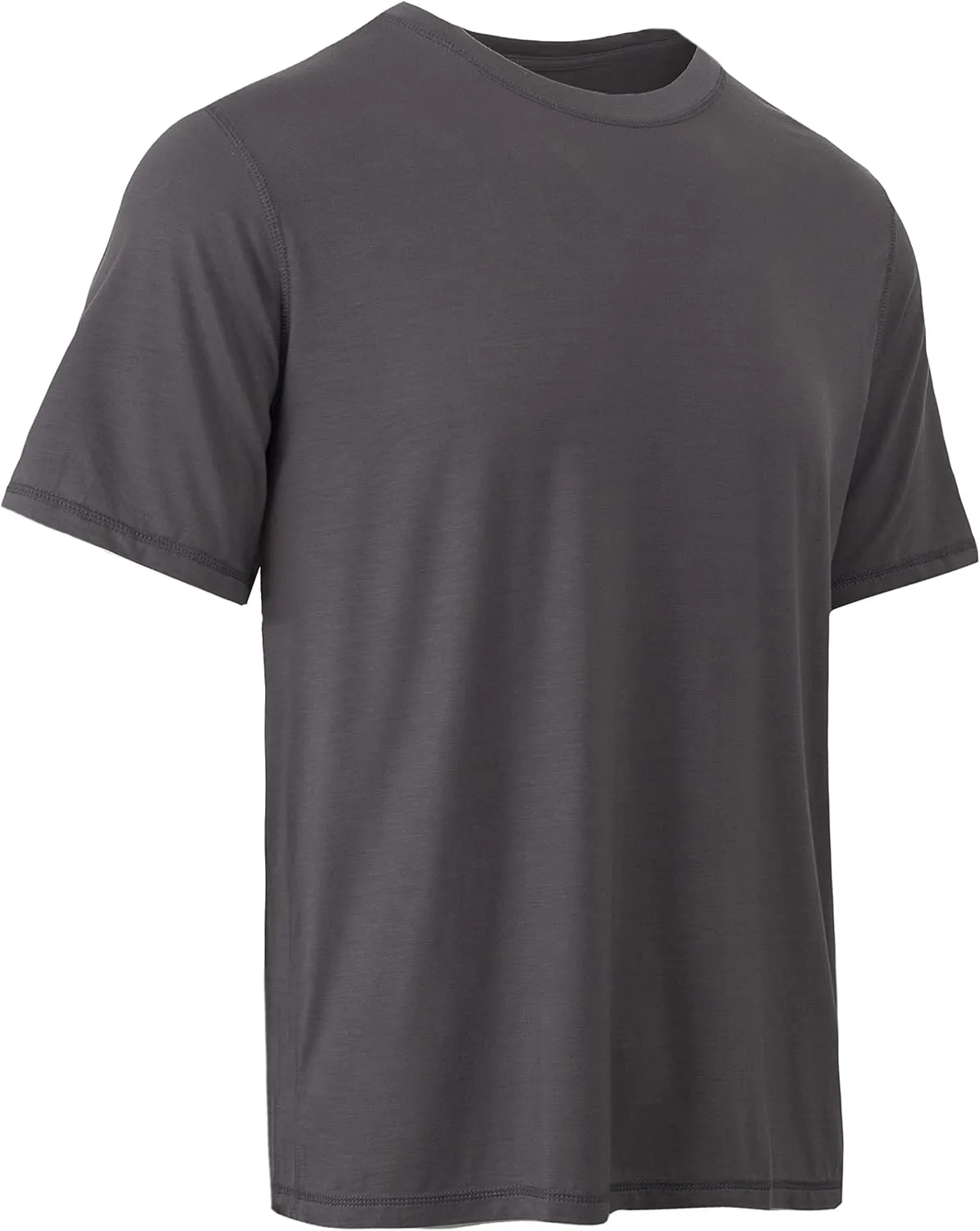 Chill Boys Soft Viscose from Bamboo T-Shirt for Men with Short Sleeve - Plain T-Shirt with Cool Performance and Crew Neck Tee