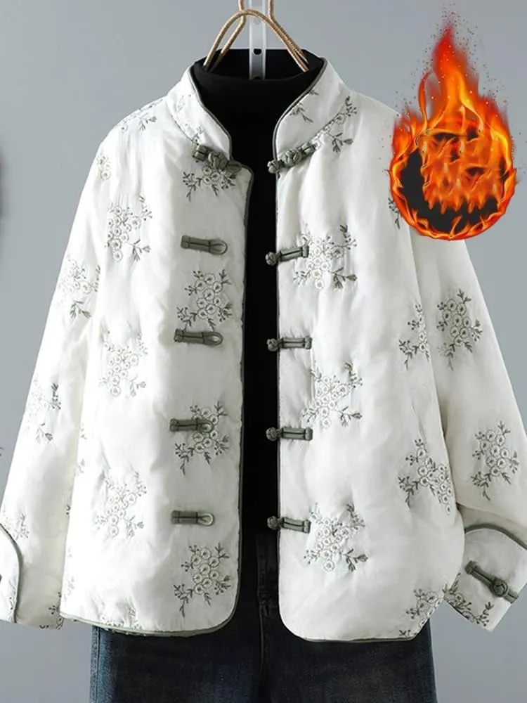 Chinese style cotton padded jacket womens winter coat small