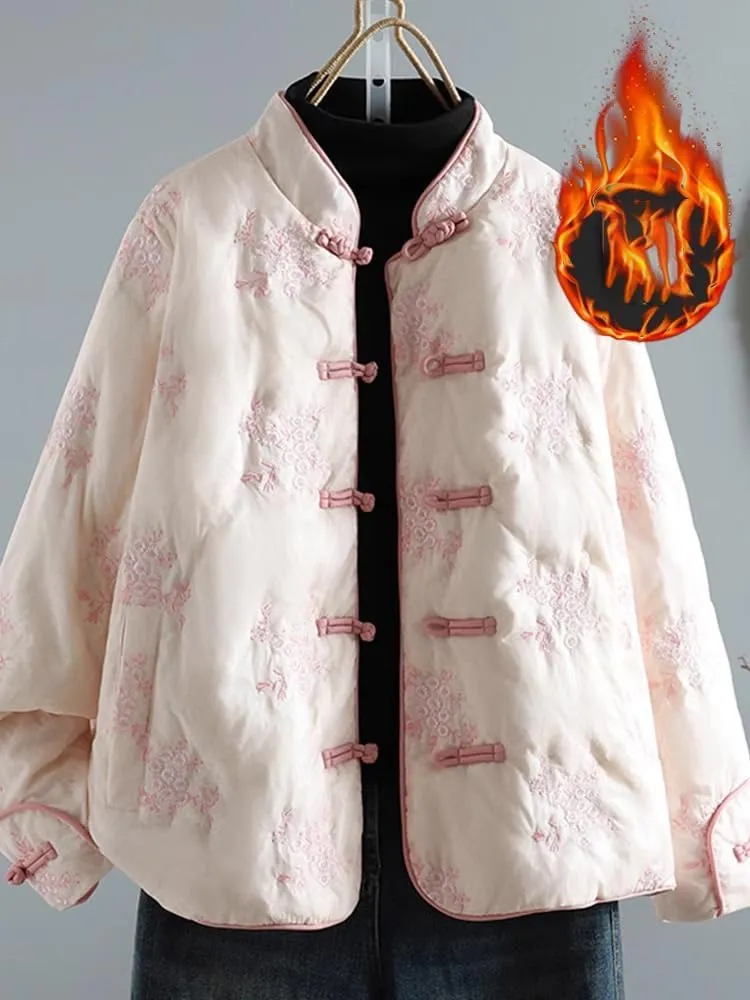 Chinese style cotton padded jacket womens winter coat small