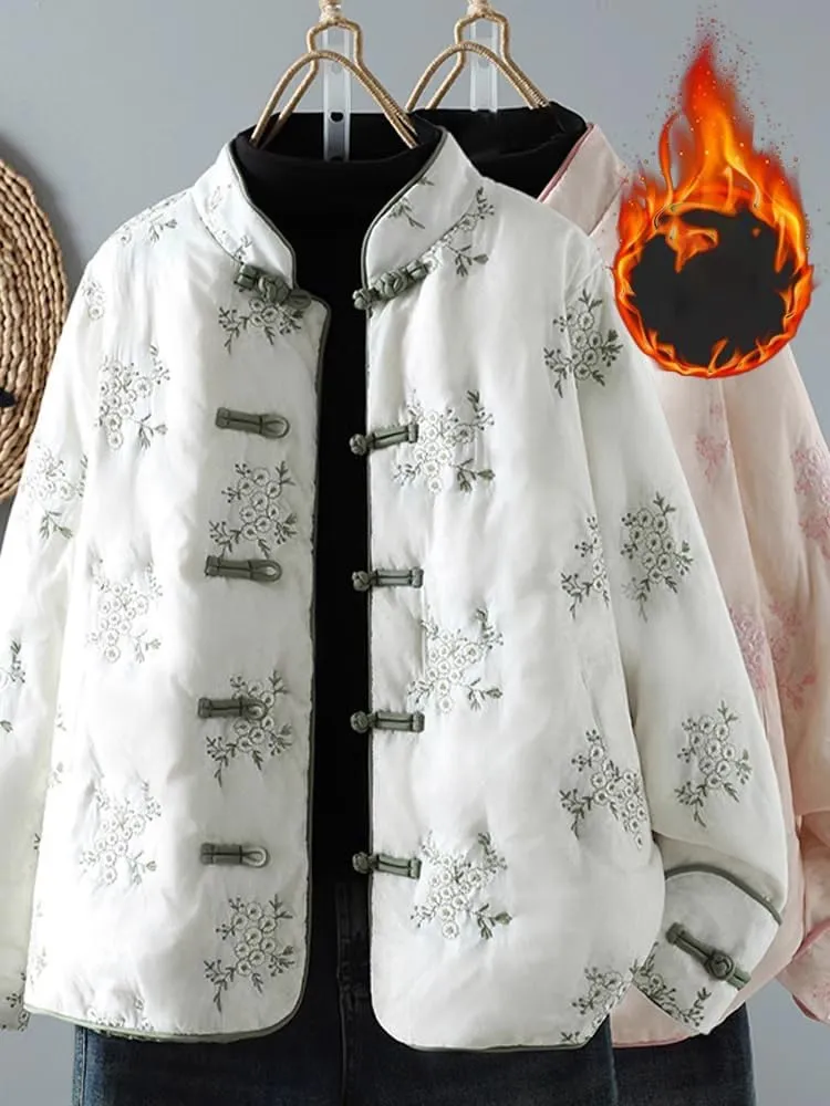 Chinese style cotton padded jacket womens winter coat small
