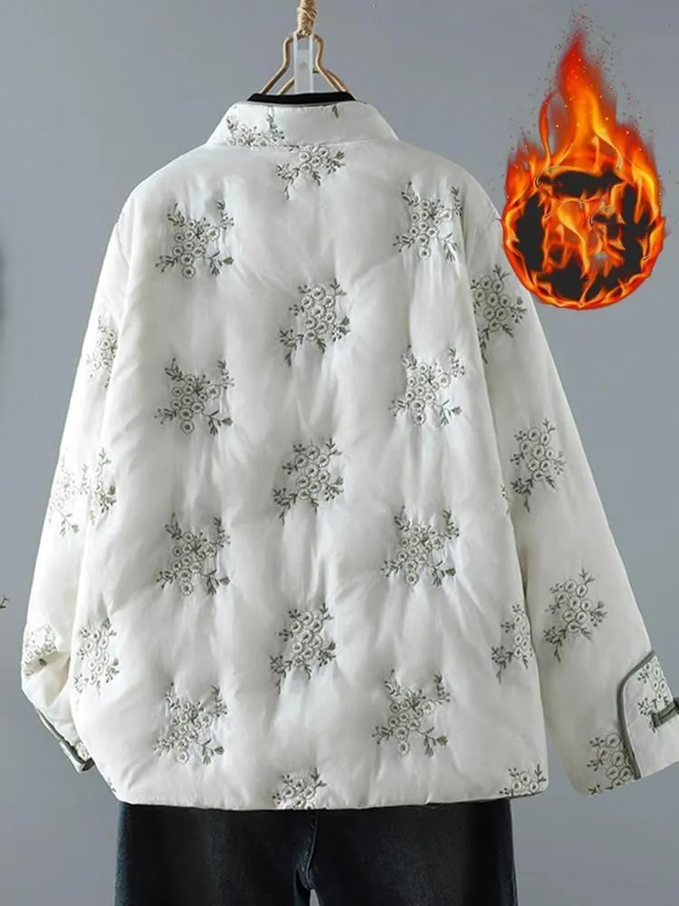 Chinese style cotton padded jacket womens winter coat small