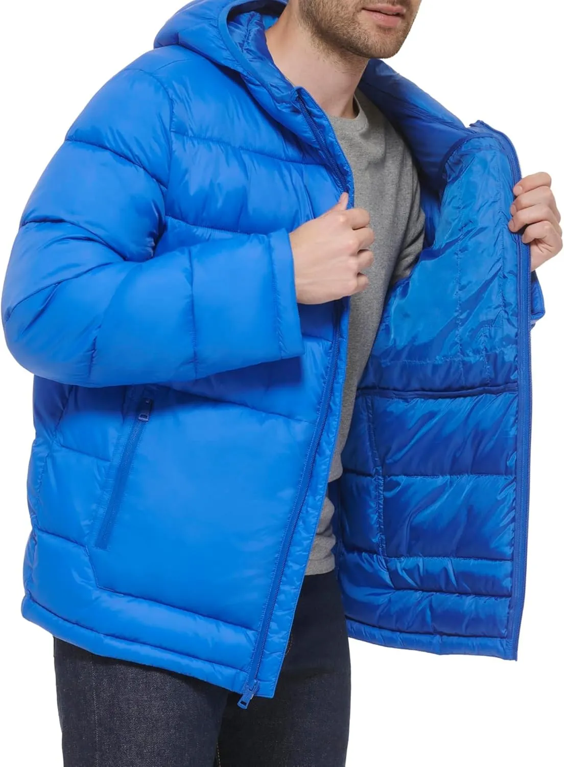 Cole Haan Men's Hooded Nylon Puffer Jacket
