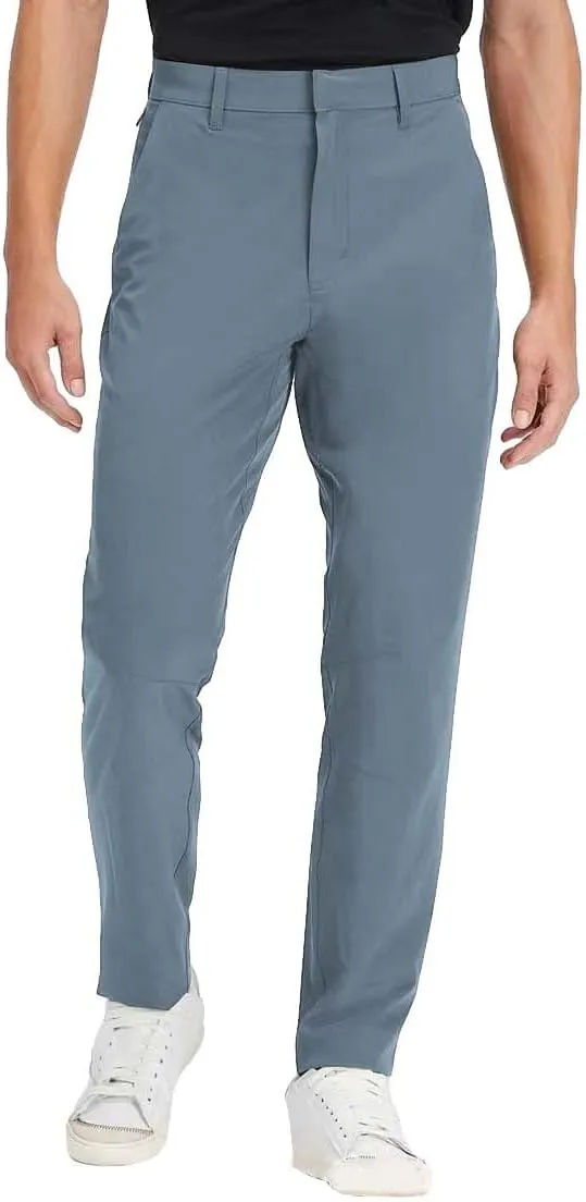 CRNTCEM Summer Golf Pants for Men Straight Leg Business Casual Hiking Travel Pants Tapered Leg Flat Front Formal Dress Pants