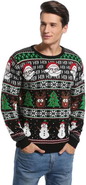 *daisysboutique* Men's Holiday Reindeer Snowman Santa Snowflakes Sweater
