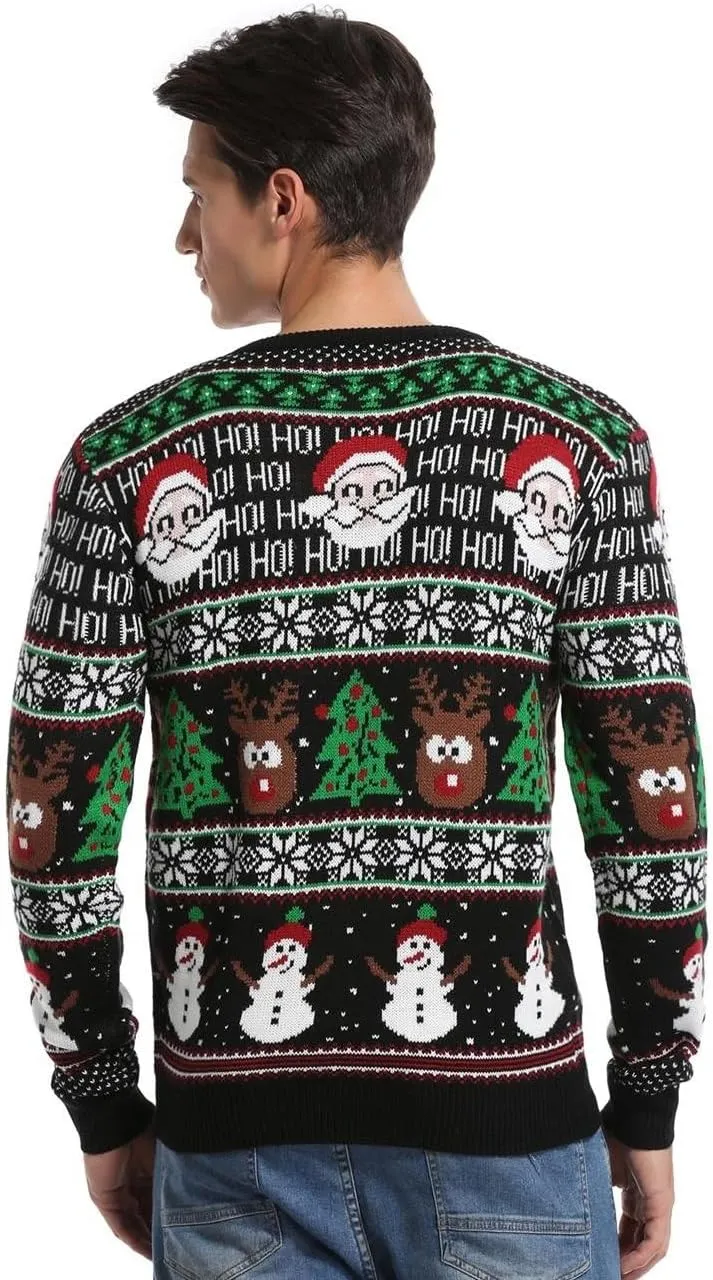 *daisysboutique* Men's Holiday Reindeer Snowman Santa Snowflakes Sweater