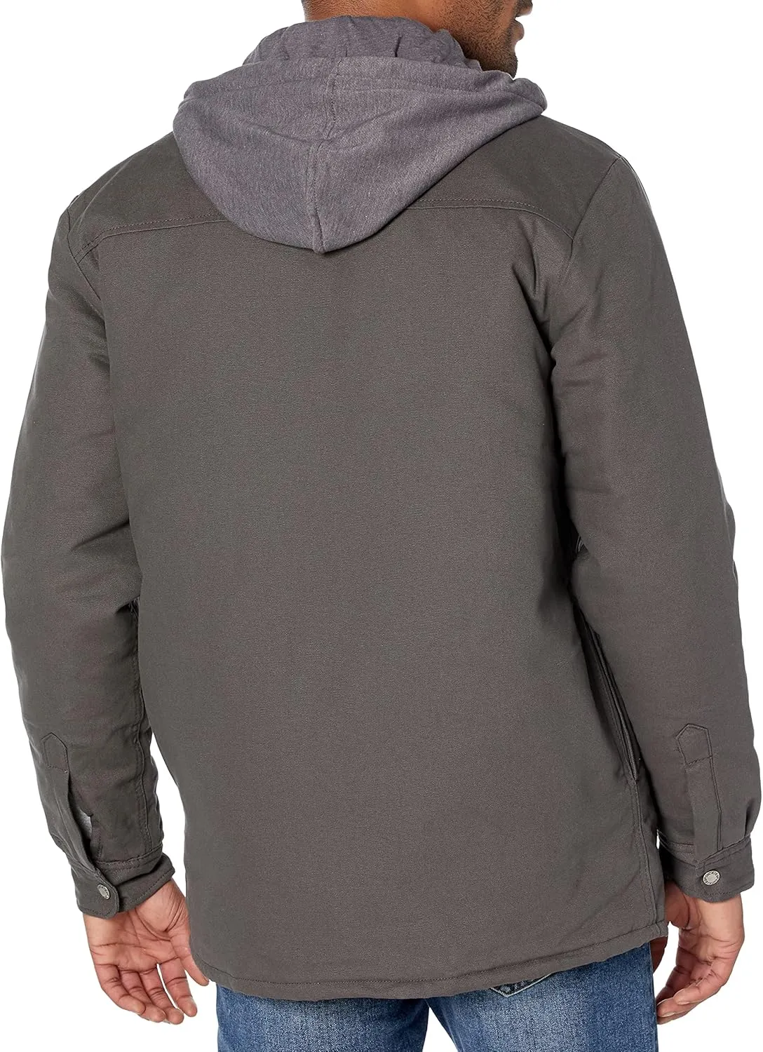 Dickies Men's Fleece Hooded Duck Shirt Jacket with DWR