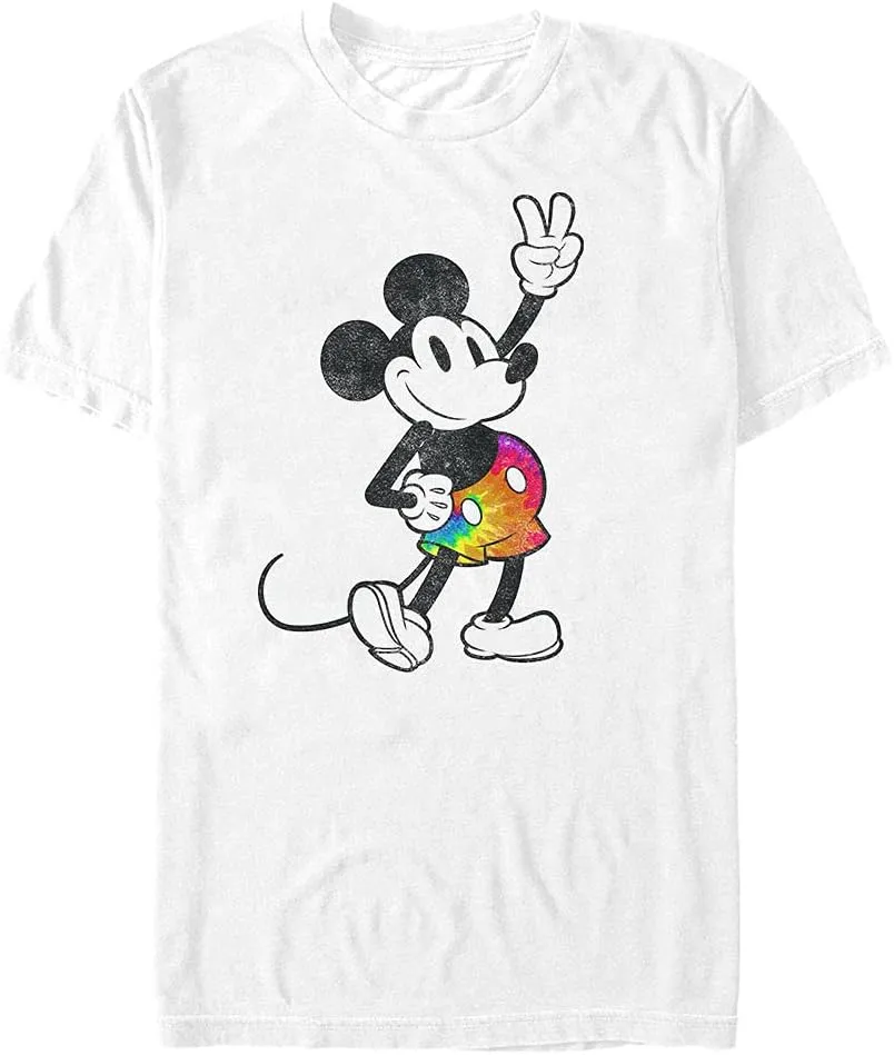 Disney Men's Characters Tie Dye Mickey Stroked T-Shirt