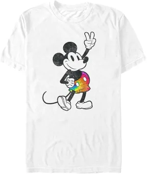Disney Men's Characters Tie Dye Mickey Stroked T-Shirt
