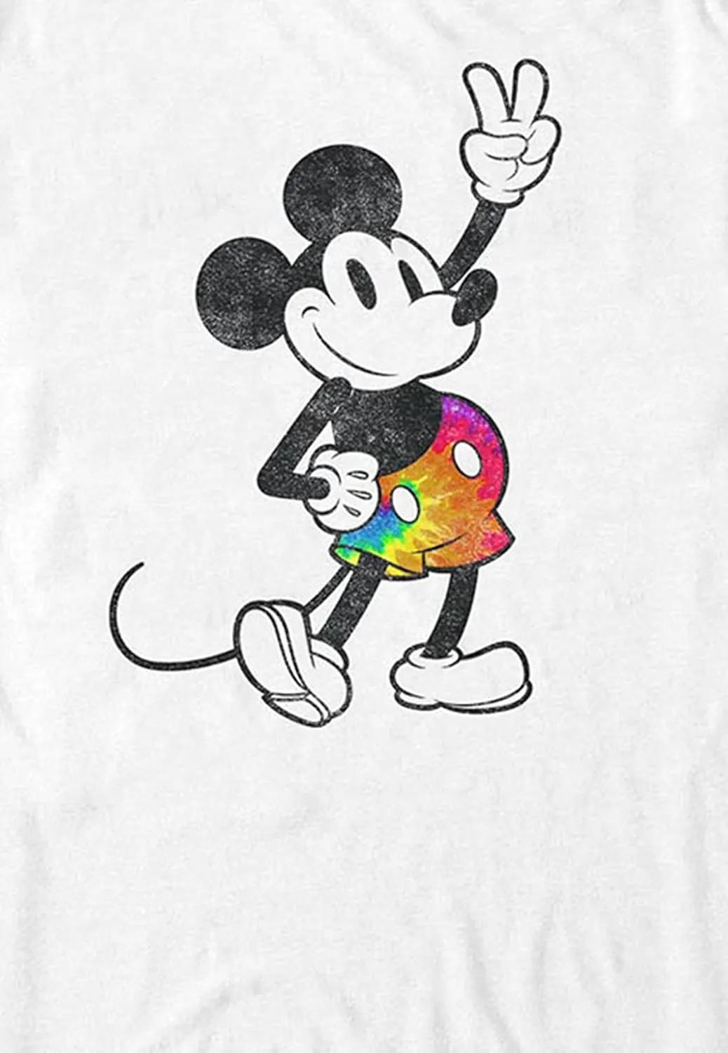 Disney Men's Characters Tie Dye Mickey Stroked T-Shirt