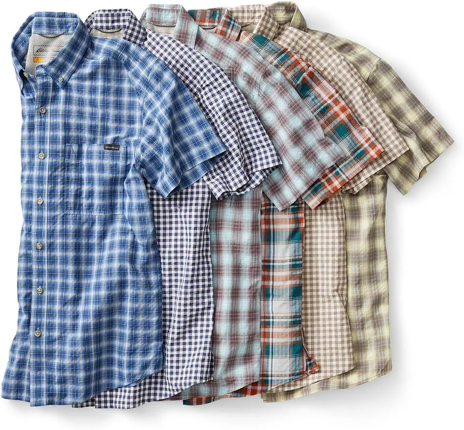 Eddie Bauer Men's Pack It Seersucker Short-Sleeve Shirt