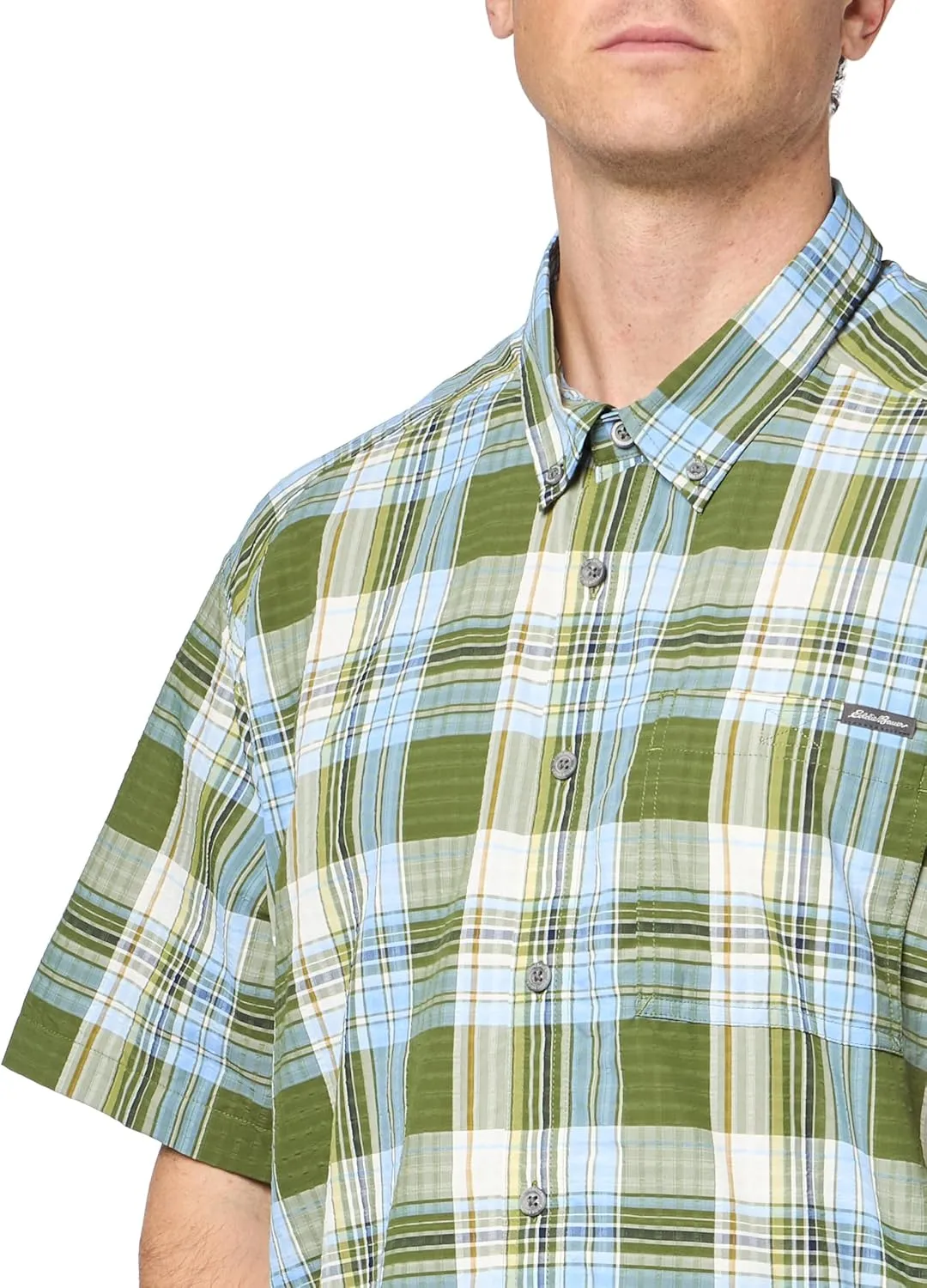 Eddie Bauer Men's Pack It Seersucker Short-Sleeve Shirt