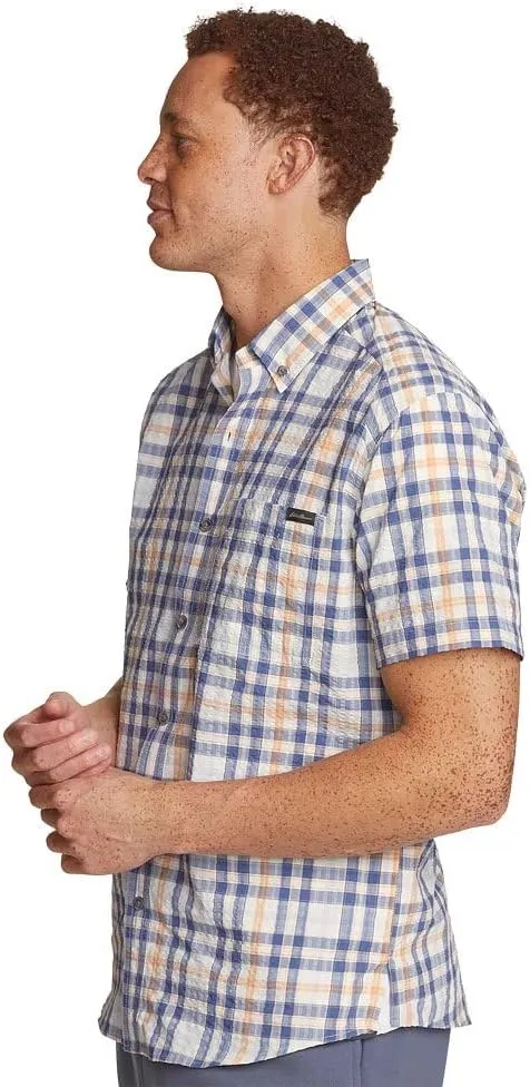 Eddie Bauer Men's Pack It Seersucker Short-Sleeve Shirt