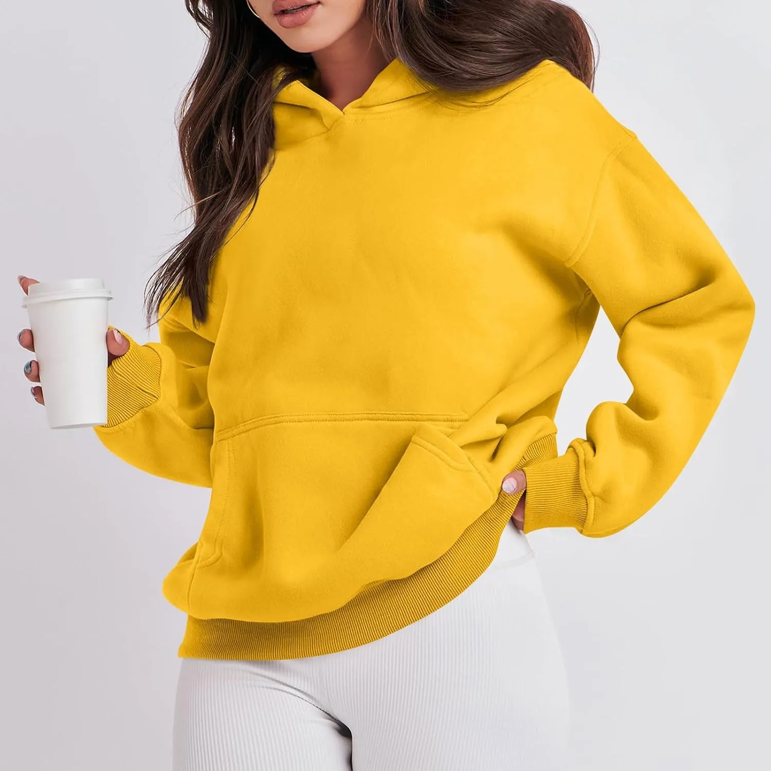 Fall Sweatshirts, Womens Oversized Sweatshirts Pullover Hoodies Fleece Sweaters Long Sleeve With Pockets Winter Fall