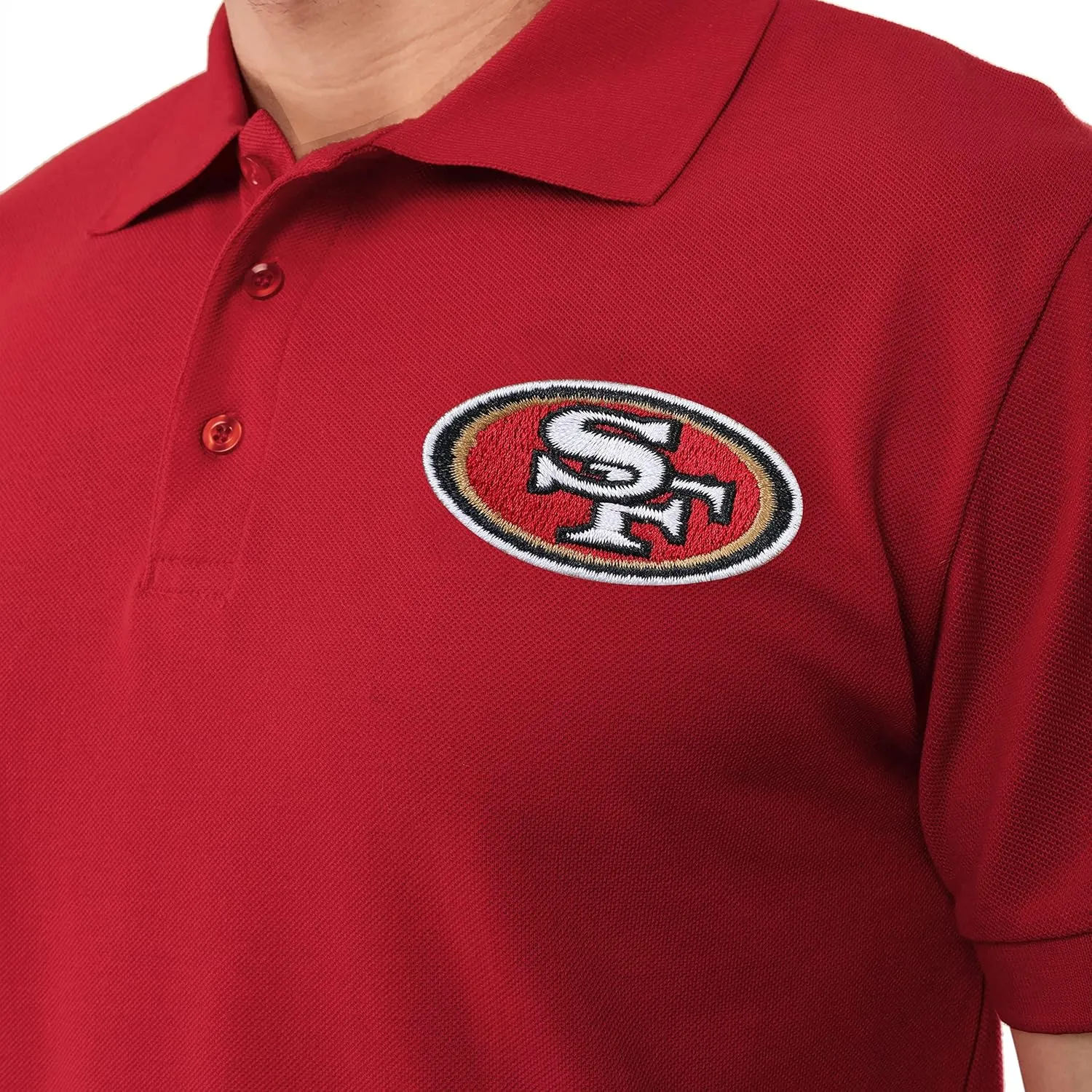 FOCO Men's NFL Team Logo Polo Short Sleeve Shirt