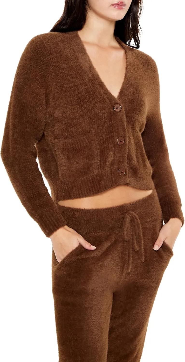 Forever 21 Women's Fuzzy Cardigan Sweater