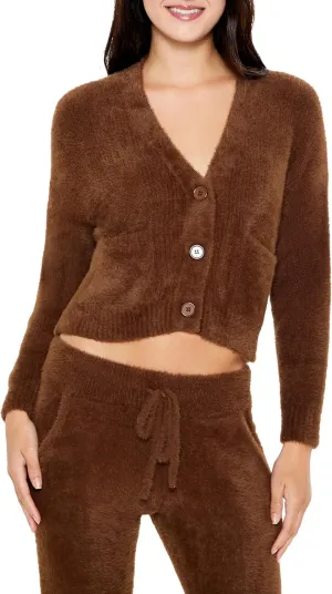 Forever 21 Women's Fuzzy Cardigan Sweater