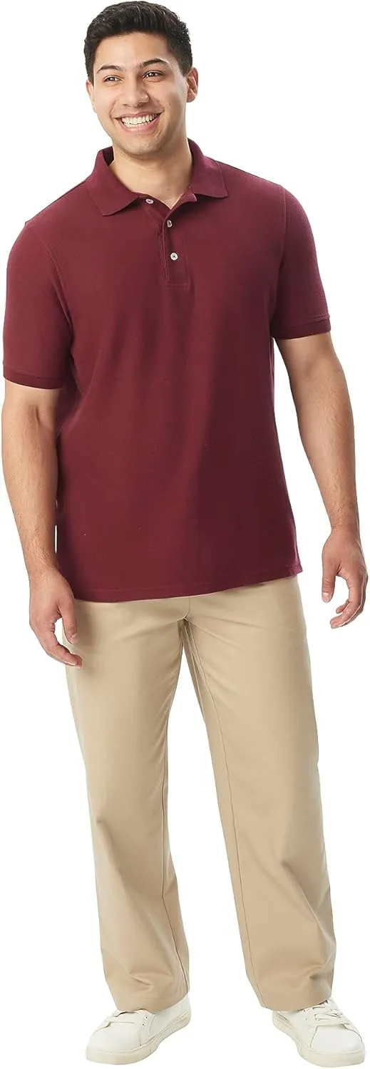 French Toast Men's Short Sleeve Pique Polo T-Shirt