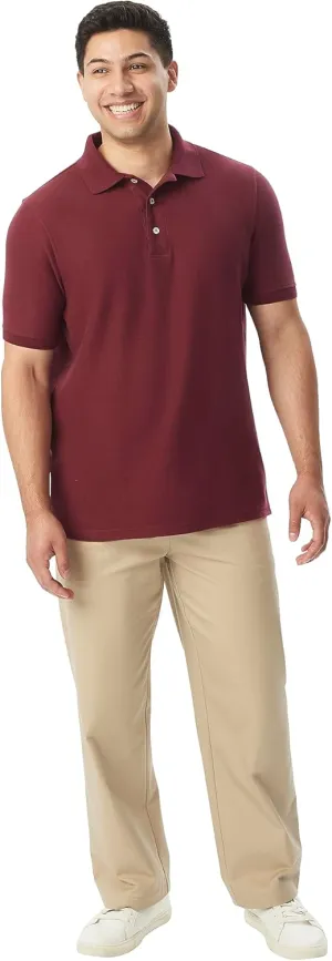 French Toast Men's Short Sleeve Pique Polo T-Shirt