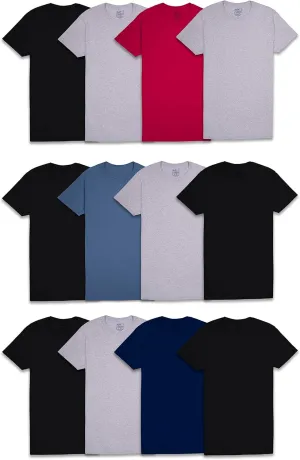 Fruit of the Loom Men's Crew Tee Undershirts, Moisture Wicking & Tag Free, Also Available in Big & Tall