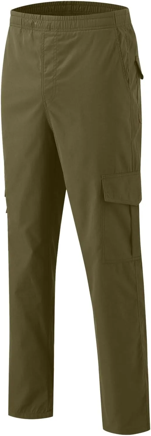 FZVYD Men's Cropped Pants Joggers Cargo Pants Fashion Casual Sweatpants Work Pants Drawstring Loose Trousers with Pockets